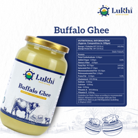 Pure Desi Buffalo Ghee – Traditional Bilona Method | 1 L & 500 ml | 100% Natural | Glass Bottle