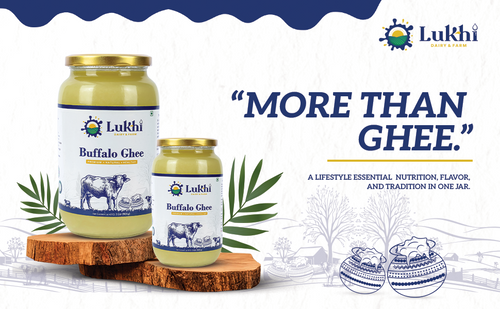 Pure Desi Buffalo Ghee – Traditional Bilona Process – Glass Bottle – 1L-100% Natural & Traditional Bilona Method – Premium Desi Ghee